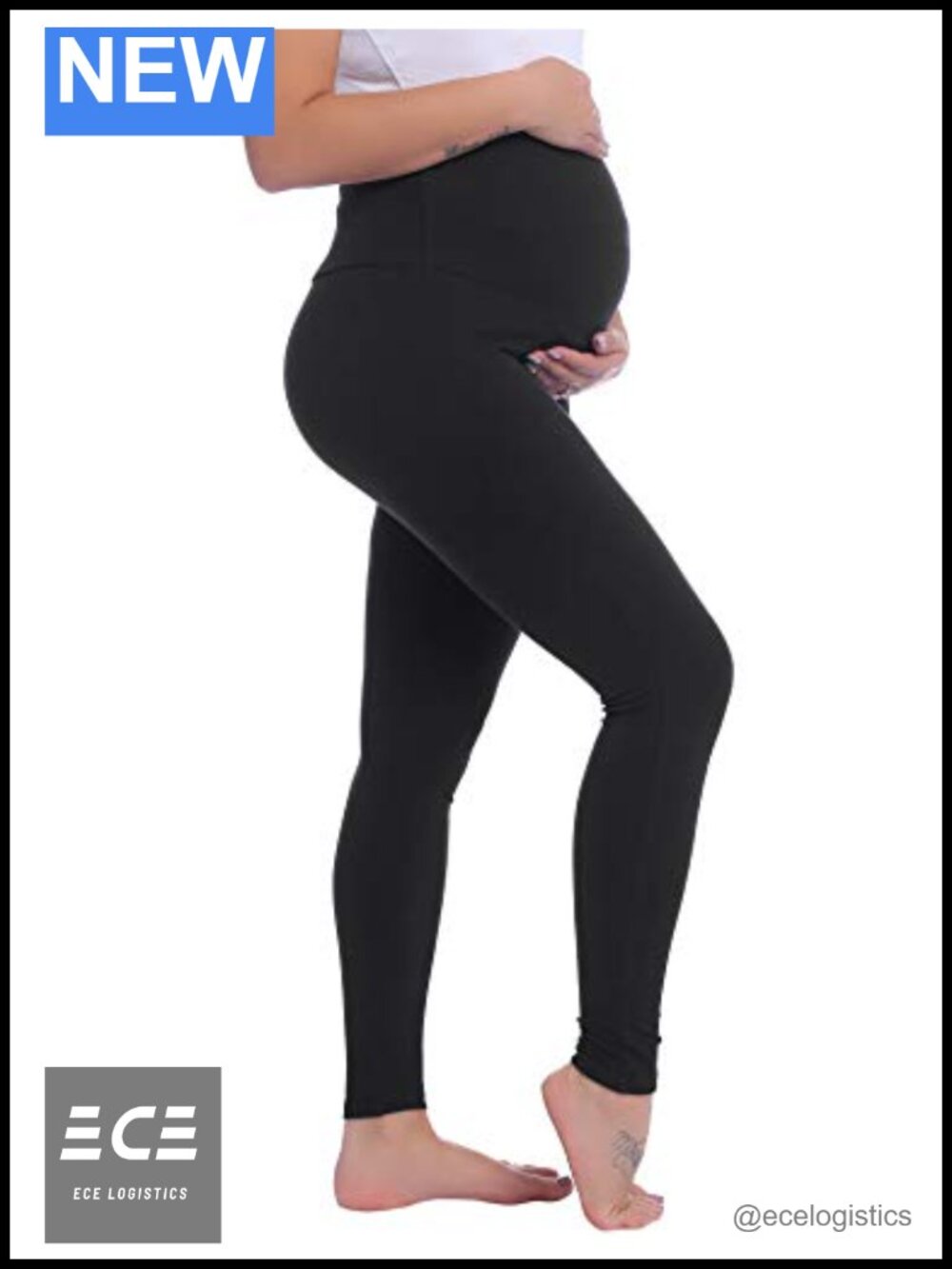 Cotton Maternity Leggings Over the Belly Pregnancy Tights Full Length